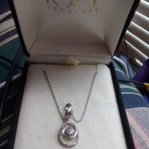 Sterling and diamond necklace